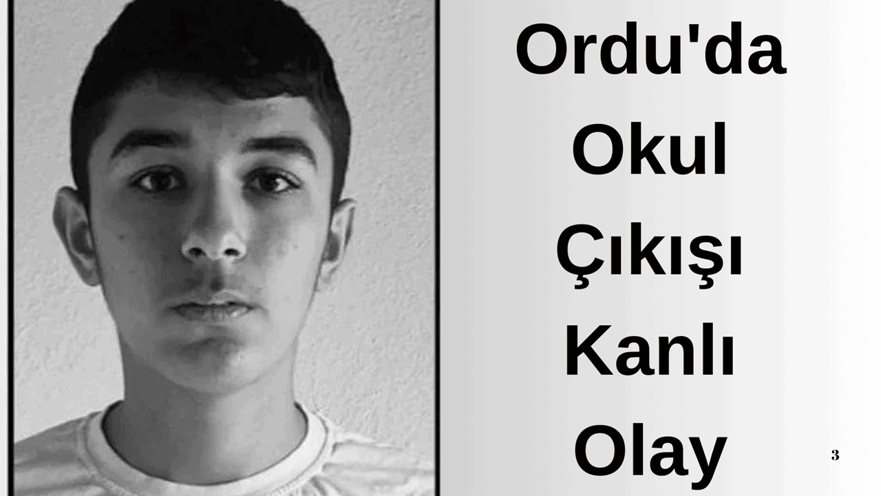 Ordu'da Okul Çıkışı Kanlı Olay