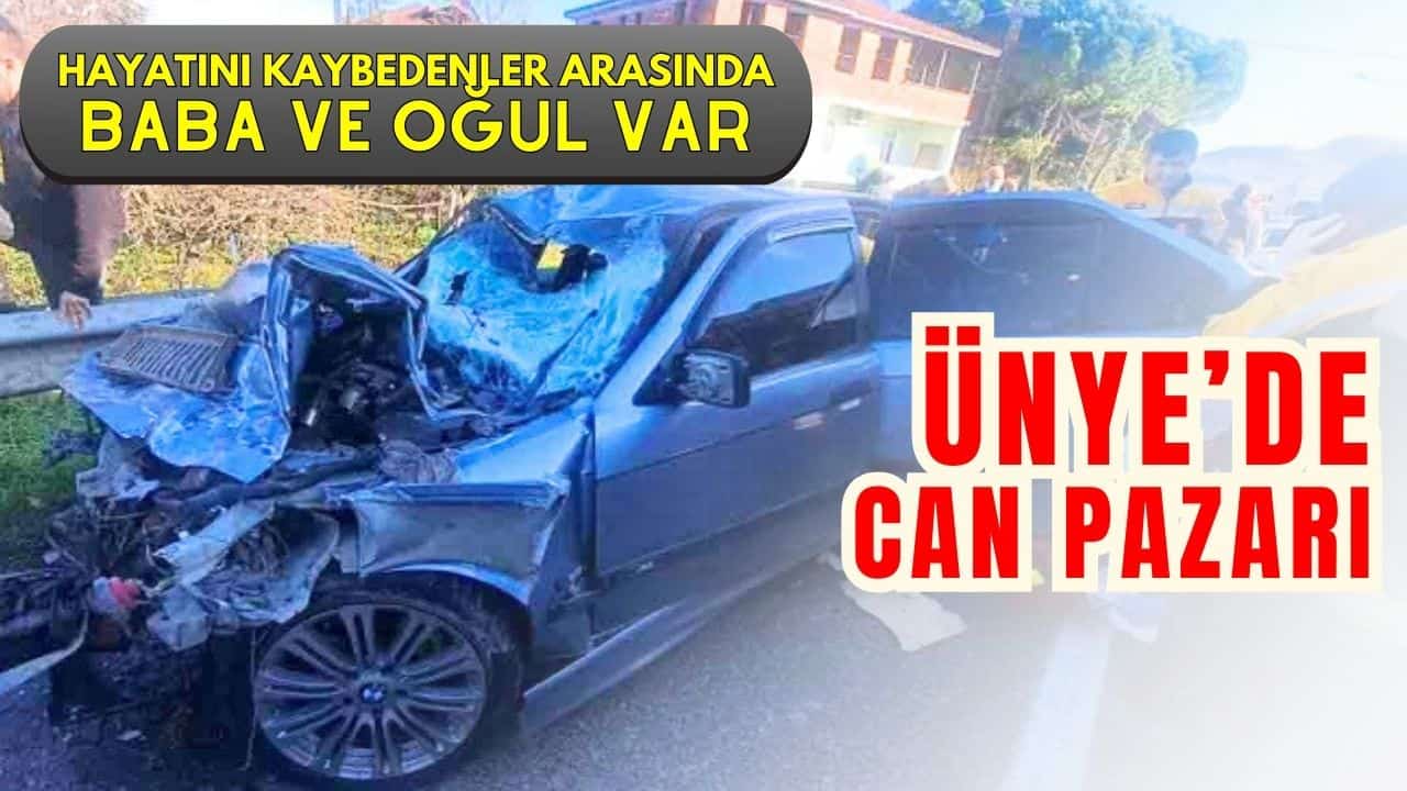 Ünye'de Feci Kaza 3 Kişi Hayatını Kaybetti