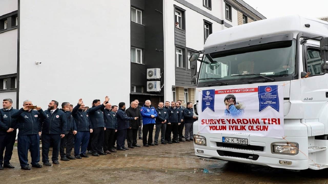 Ordu’dan Halep’e 4 Tır Dolusu İnsani Yardım Gönderildi