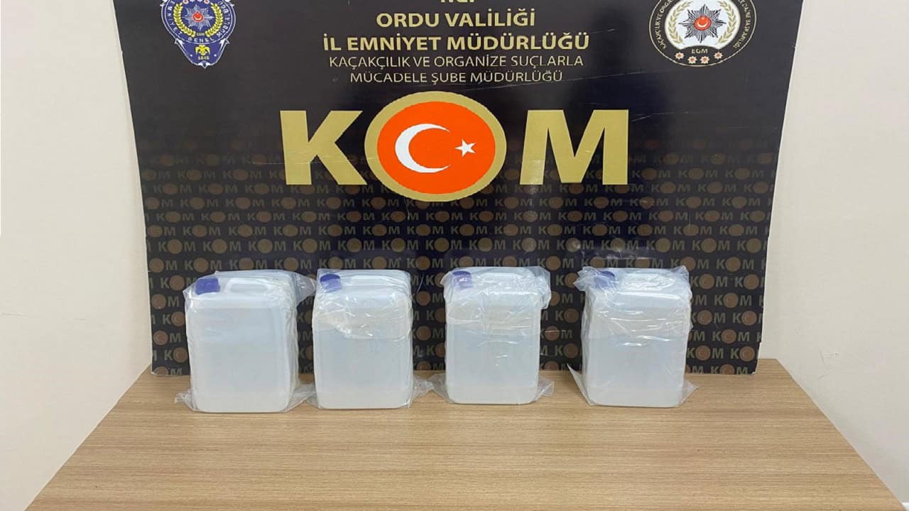 Altınordu’da 20 Litre Etil Alkol Ele Geçirildi