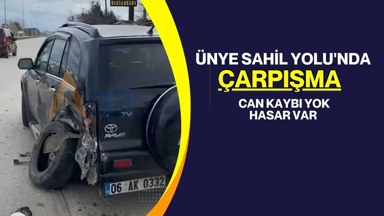 Ünye Devlet Sahil Yolu'nda Trafik Kazası